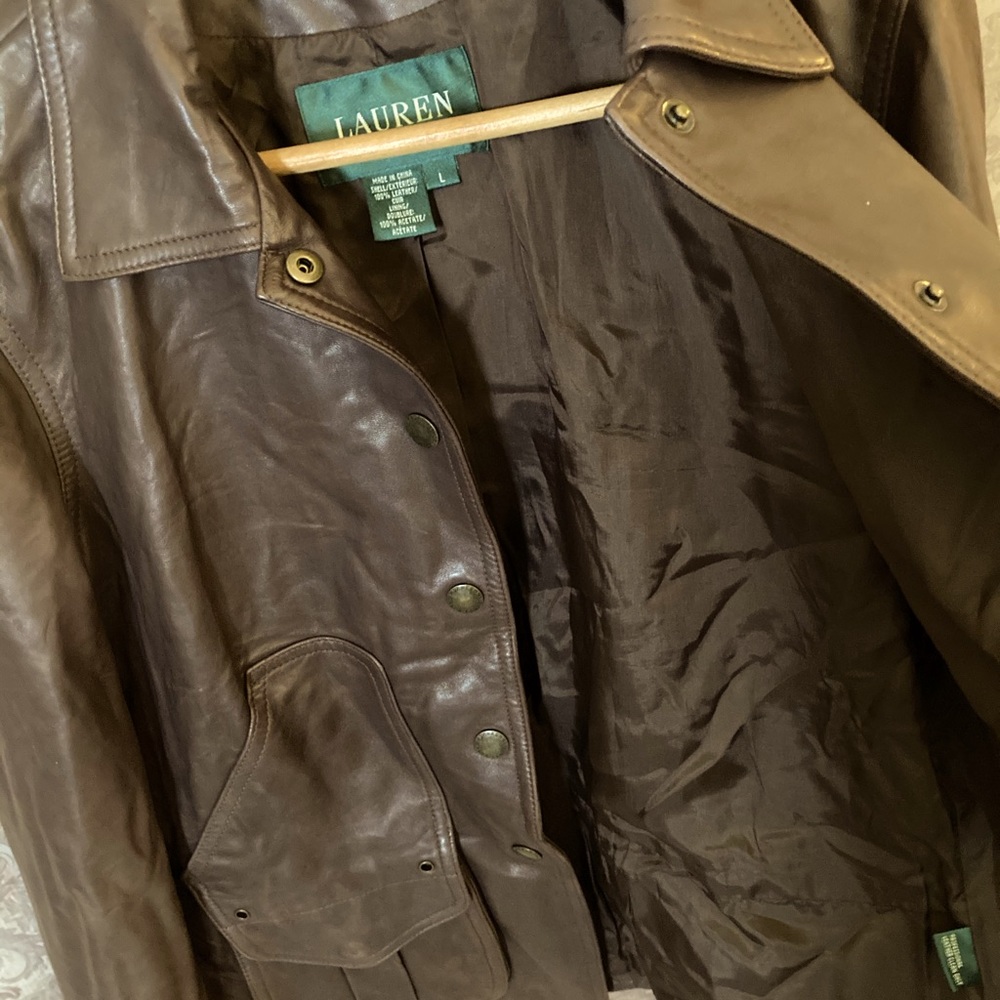 Women’s L (Ralph) Lauren leather jacket, EUC